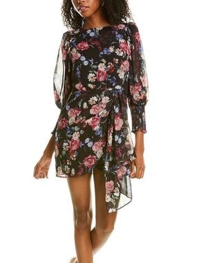 YUMI KIM Celeste Mini Dress in Berkley sunshine black floral size 6